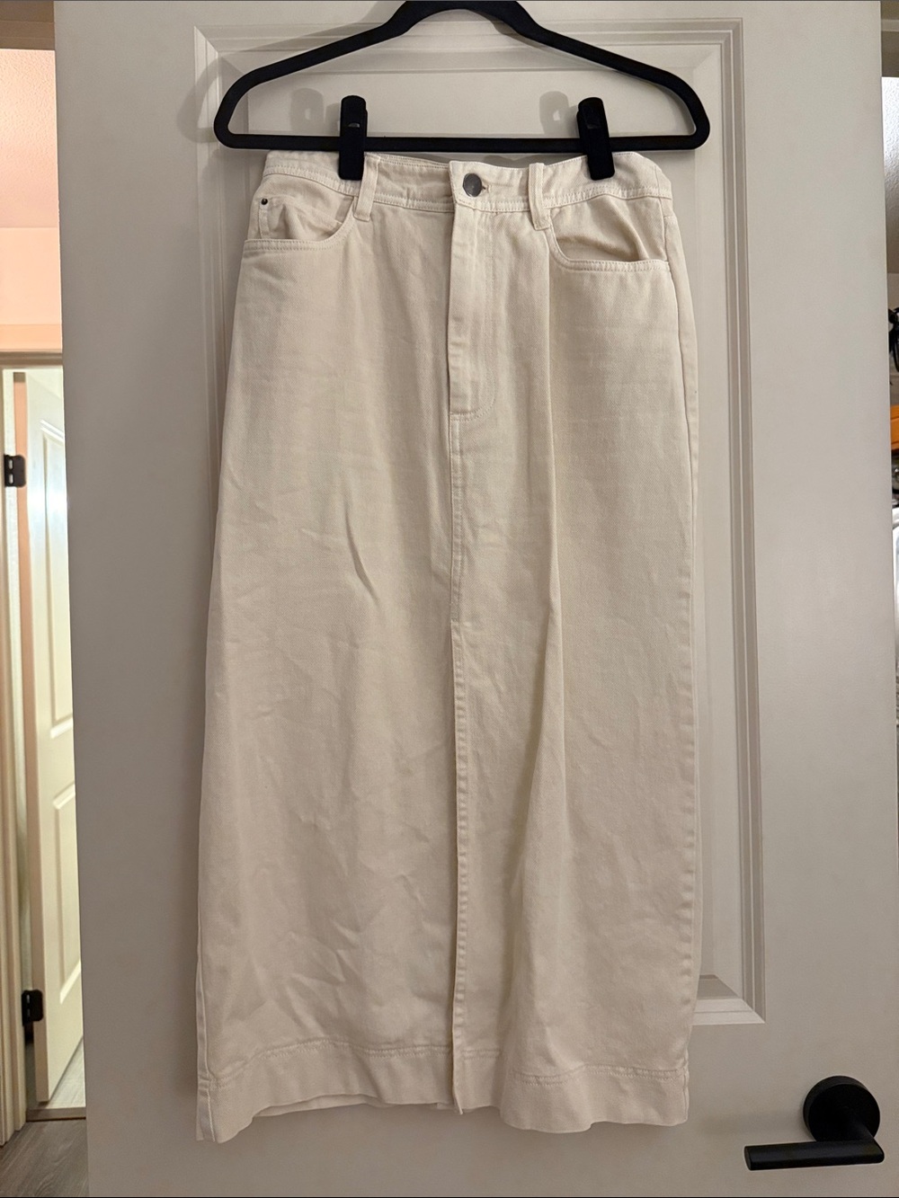 Treasure & Bond Cream Denim Skirt